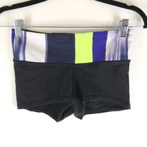 Lululemon Womens Boogie Shorts Colorblocked Striped Black Purple 4 - £18.84 GBP