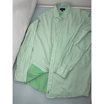 Johnnie O Men Shirt Long Sleeve Button Up Mint Green 100% Cotton XXL 2XL - $19.59