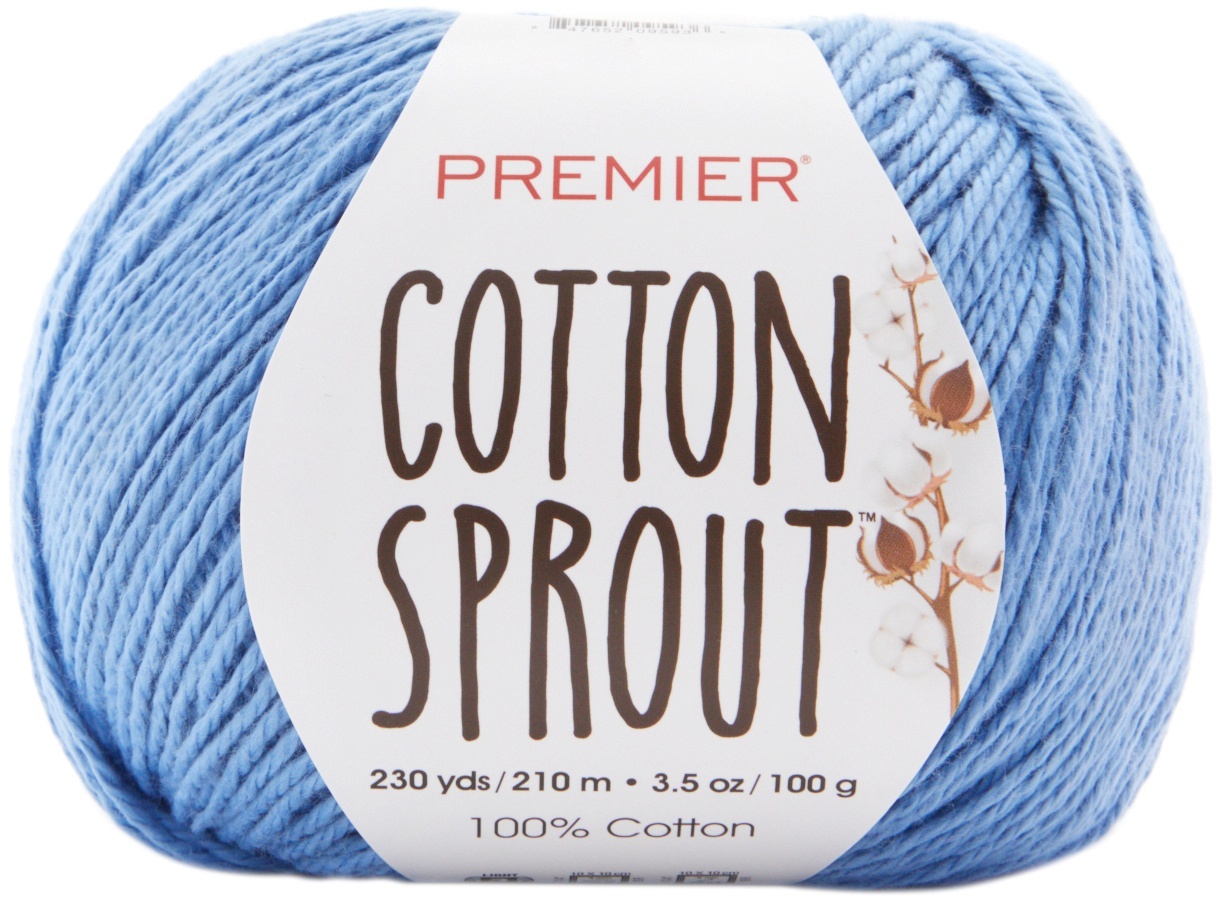 Premier Yarns Cotton Sprout Yarn-Cornflower - £17.05 GBP
