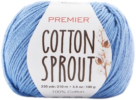 Premier Yarns Cotton Sprout Yarn-Cornflower - £17.12 GBP