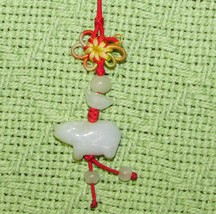 Yeaar Of The Pig Natural Stone Good Luck Charm Knot Feng Shui Zodiac 5&quot; Long - £8.49 GBP