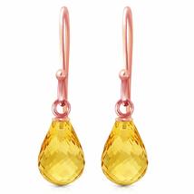 Galaxy Gold GG 14k Rose Gold Fish Hook Earrings with Natural Citrines - £201.10 GBP+