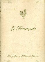 Le Francais Menu signed La Cuisine de Roland Liccioni Wheeling Illinois 1990&#39;s - £192.01 GBP