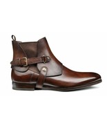 New Handmade Stylish Cover Chelsea Brown Pure Leather Ankle Boot for Men - $149.99