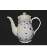 Vintage Scandia Royal Cuthbertson Coffee Tea Pot w Lid 5 Cup Blue Floral... - £39.56 GBP
