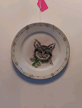 Vintage Noritake Plate Cat Face  Gold Trim Hand Painted Nippon Wall Art Deco  - £50.56 GBP