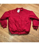 Red Felt Bomber Jacket Size XL PJ Mark NEW Old Stock Vintage *Small Flaw* - $30.77 CAD