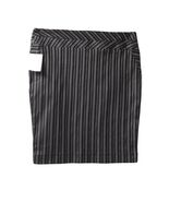 Mixxed 26 Missy Black Striped Straight Pencil Fitted Skirt Knee Length Sz L - €10,19 EUR