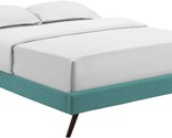 Teal-Colored Queen Platform Bed Frame With Upholstered Loryn By Modway. - $175.92