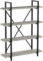 45Minst 4-Tier Vintage Industrial Style Bookcase/Metal And Wood, 4-Tier - £150.27 GBP