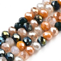 132 Bulk Beads Faceted Rondelle Mixed Lot Spacers 3.5mm Abacus Strand AB Plated - £3.98 GBP