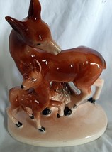 Vintage Made in Japan Large Ceramic Fawn and Doe - £30.05 GBP