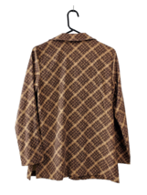 Jaclyn Smith Classic Jacket Womens Large Brown Full Zip Shirt Top Light ... - $15.90