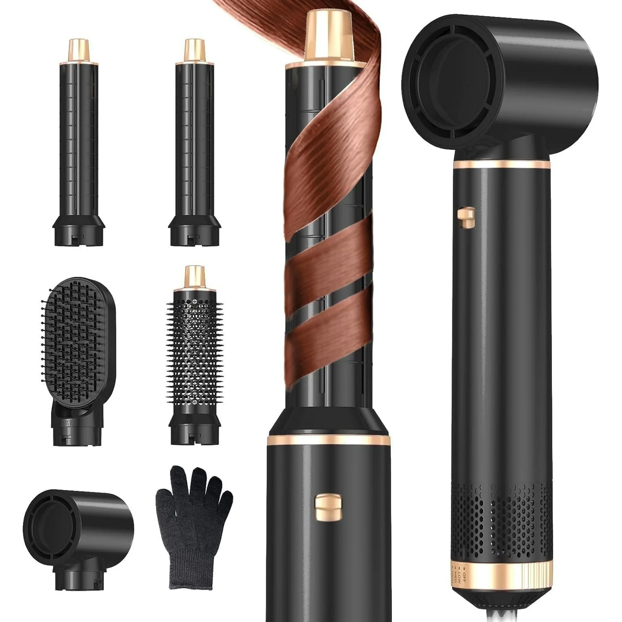 5 in 1 Hair Dryer Brush Hot Air Curling, Straightening, Volumizing Hot B... - $69.99