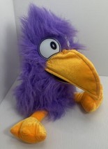Vtg Kolden Toys Purple  orange Plush Toucan Bird Squeaking Beak Hand Pup... - $10.39
