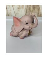 Vintage Pink Elephant Figurine Ceramic Baby Matte Collectible Decor - $15.00
