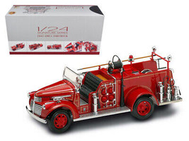1941 GMC Fire Engine Red w Accessories 1/24 Diecast Car Road Signature - £83.84 GBP