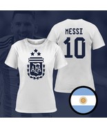 Argentina Messi Champions 3 Stars FIFA World Cup Qatar 2022 White T-Shirt - $41.01 CAD+
