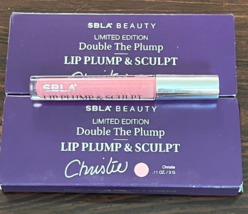 SBLA Beauty Double The Plump Lip Plump &amp; Sculpt Christie NATURAL PINK lo... - £31.02 GBP