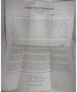 Vintage Letter From St. Paul’s Church To Brother &amp; Mrs. Summer 1954 - $37.13 MXN