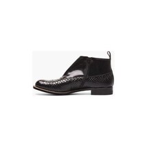 Stacy Adams Madison Spectator Spat Cap Toe Demi Boot Two Tone Black 00109-001 image 5