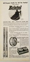 1950 Print Ad Bristol Fishing Reels &amp; Rods Made in Bristol,CT - $11.52
