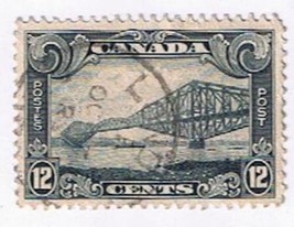 Stamps Canada #156 12c Quebec Bridge Blue Used - £0.54 GBP