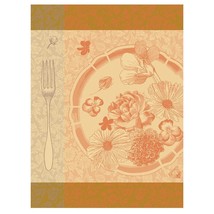 Le Jacquard Francais Fleurs a Croquer Orange Tea or Kitchen Towel - $23.95