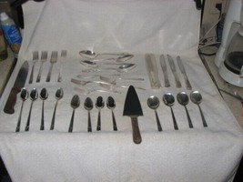 Set for 4 Oneida CAPRICE Nobility Silver Plate 1937 Silverware Flatware 31 Pc. - £31.10 GBP