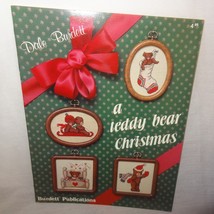 An item in the Crafts category: Teddy Bear Christmas Cross Stitch Booklet Dale Burdett 1984 Patterns Projects