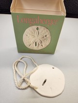 Longaberger Pottery 2001 SAND DOLLAR Tie On #39551  IN BOX  MADE IN USA - £8.93 GBP