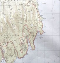 Map Seal Harbor Maine 1983 Topographic Geological Survey 1:24000 27 x 22&quot; TOPO8 - £35.96 GBP