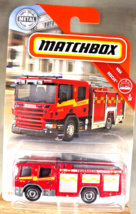 2018 Matchbox 56/125 MBX Rescue 6/30 SCANIA P 360 Red w/Chrome Ringed Disc Spoke - £8.60 GBP