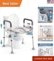 Toilet Seat Riser for Seniors, FSA HSA Eligible Raised Toilet Seat with ... - $107.57