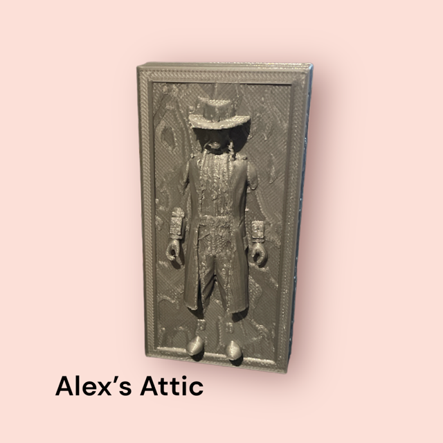 3D Printed Star Wars Cad Bane  in carbonite statue about 3.75 inches tall - $8.91