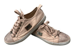 Womens size 7.5 G By Guess Pink  Metallic Studded Casual Shoes - £21.13 GBP