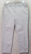 Talbots Crop Jegging Jeans Womens Sz 12 Gray Cotton Simply Flattering Co... - $23.02