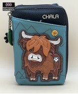 HIGHLAND COW WALLET CROSSBODY TEAL CHALA - $54.45