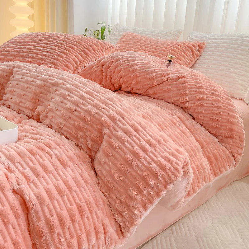 1pc Winter Warm Thickened Duvet Cover Pure Color Milk Velvet Comforter C... - $87.60+