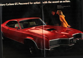 1970 Mercury Cyclone GT 2 Door Coupe 2 Page Vintage Print Ad Password fo... - $25.98