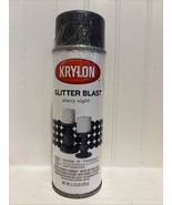 Krylon Starry Night Glitter Spray Paint 5.75oz Black Silver Craft Finish - €17,11 EUR