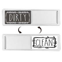 Dishwasher Magnet Clean Dirty Sign Double-Sided Refrigerator Magnet(Silver Gray  - £3.15 GBP