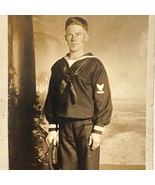 RPPC 1918 US Navy WWI Sailor Studio Portrait Pensacola AZO Divided Back ... - £43.28 GBP