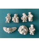 T1 - Lot 2 - 7 Mixed Friendship Magnets, Pins Ceramic Bisque Ready-to-Pa... - $3.75
