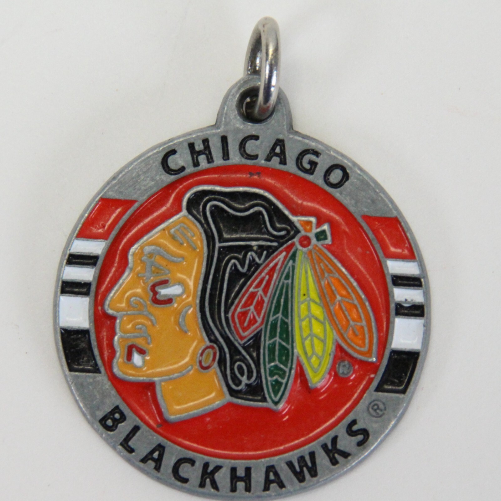 Chicago Blackhawks NHL Metal Key Chain Pendant 1&quot; Diameter - $9.79