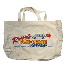 Richards Fun Time Tours Tote Bag Osceola MO Canvas Vintage Augusta Sport... - £19.89 GBP