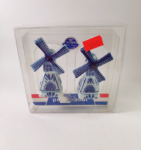 Vintage Holland Boma Blue Delft&#39;s Blauw Salt &amp; Pepper Shakers - £15.63 GBP