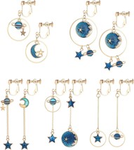 5Pairs Clip on Earrings Dangle - £21.86 GBP