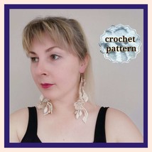 Crochet earrings pattern boho slyle. Handmade bohemian earrings, Festival jewelr - £9.43 GBP