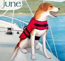 Doggy On Sailboat June Dog Days Poster Calendar 14 x 11&quot; Art Leigh DWDDCal - $552.67 MXN